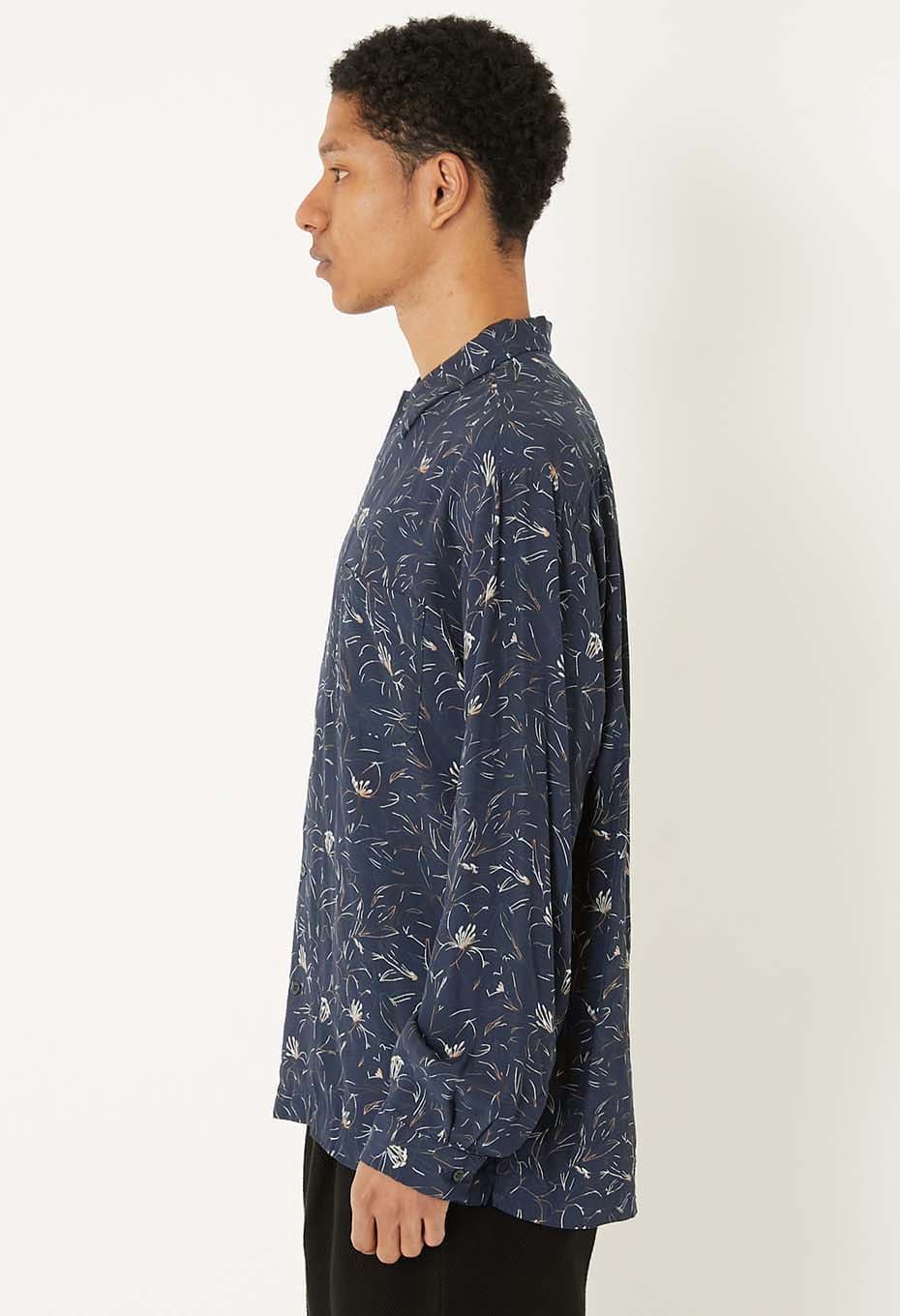 レーヨンエットカサブランカ ロングスリーブシャツ - DARK NAVY