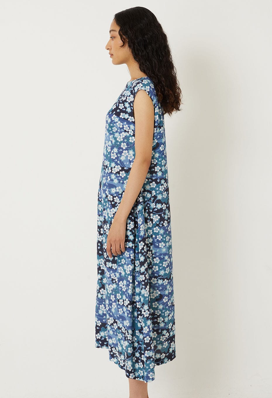 Sakura Nagare Sleeveless One Piece - DARK NAVY