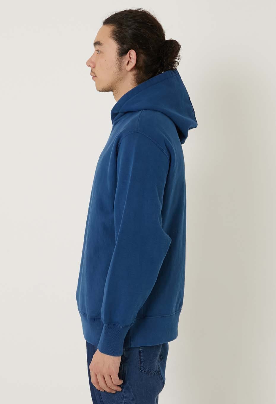オーガニックウラケ テゾメ スウェットプルフーディ - BLUE
