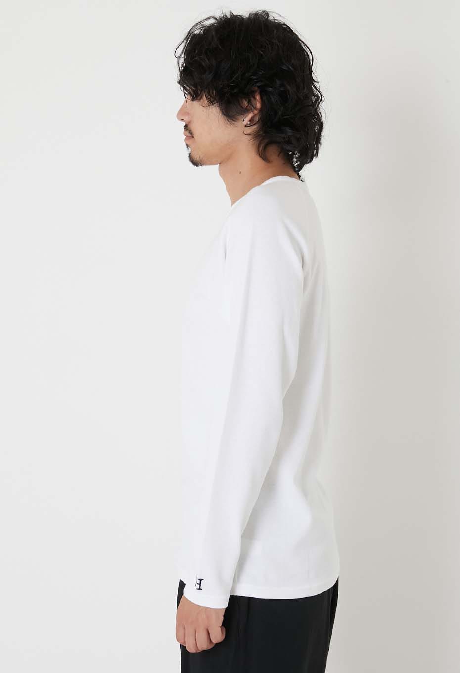 ストレッチフライス ロングスリーブ Tシャツ - WHITE
