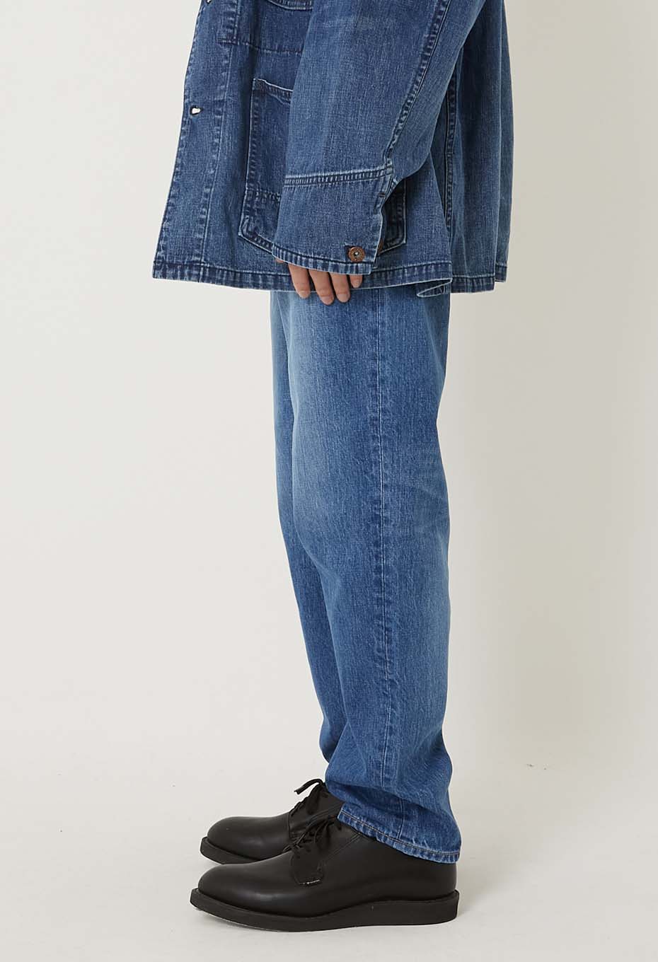 PP03 MOD Supima Selvage Denim FADE Wide Tapered Jeans - BLUE