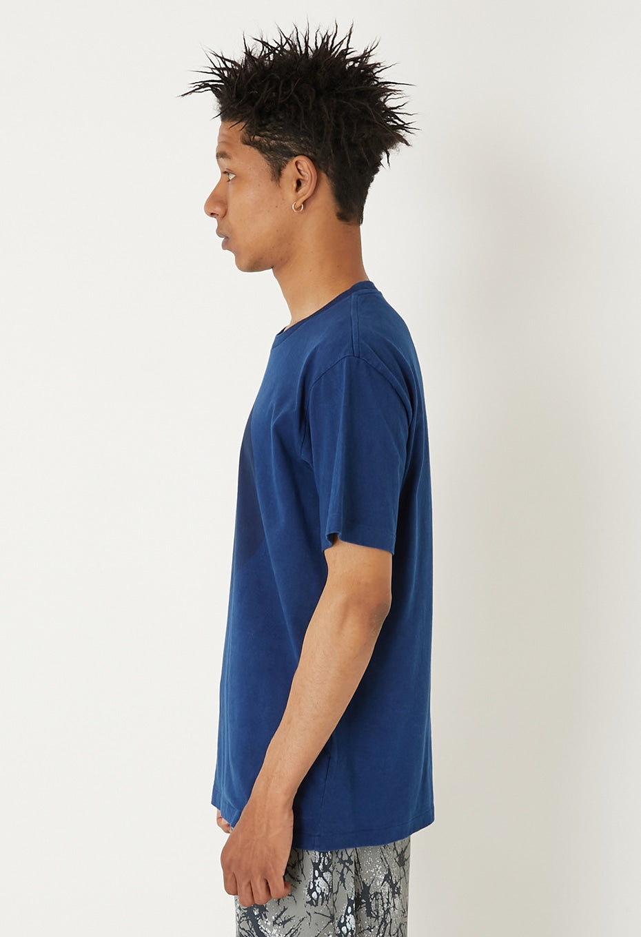 インディゴオオマルプリント ショートスリーブTシャツ - A