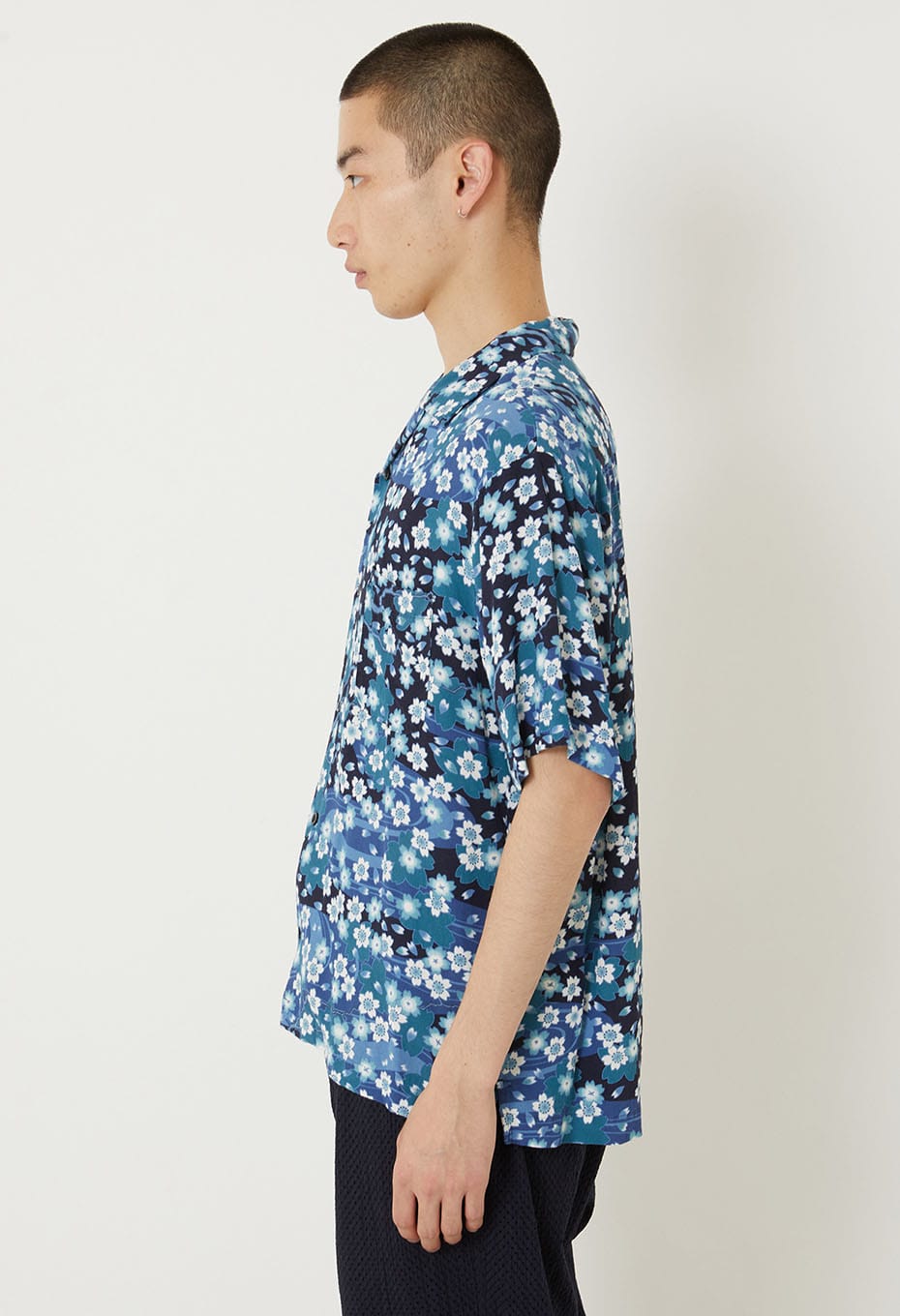 Sakura Nagare short sleeve shirt - DARK NAVY