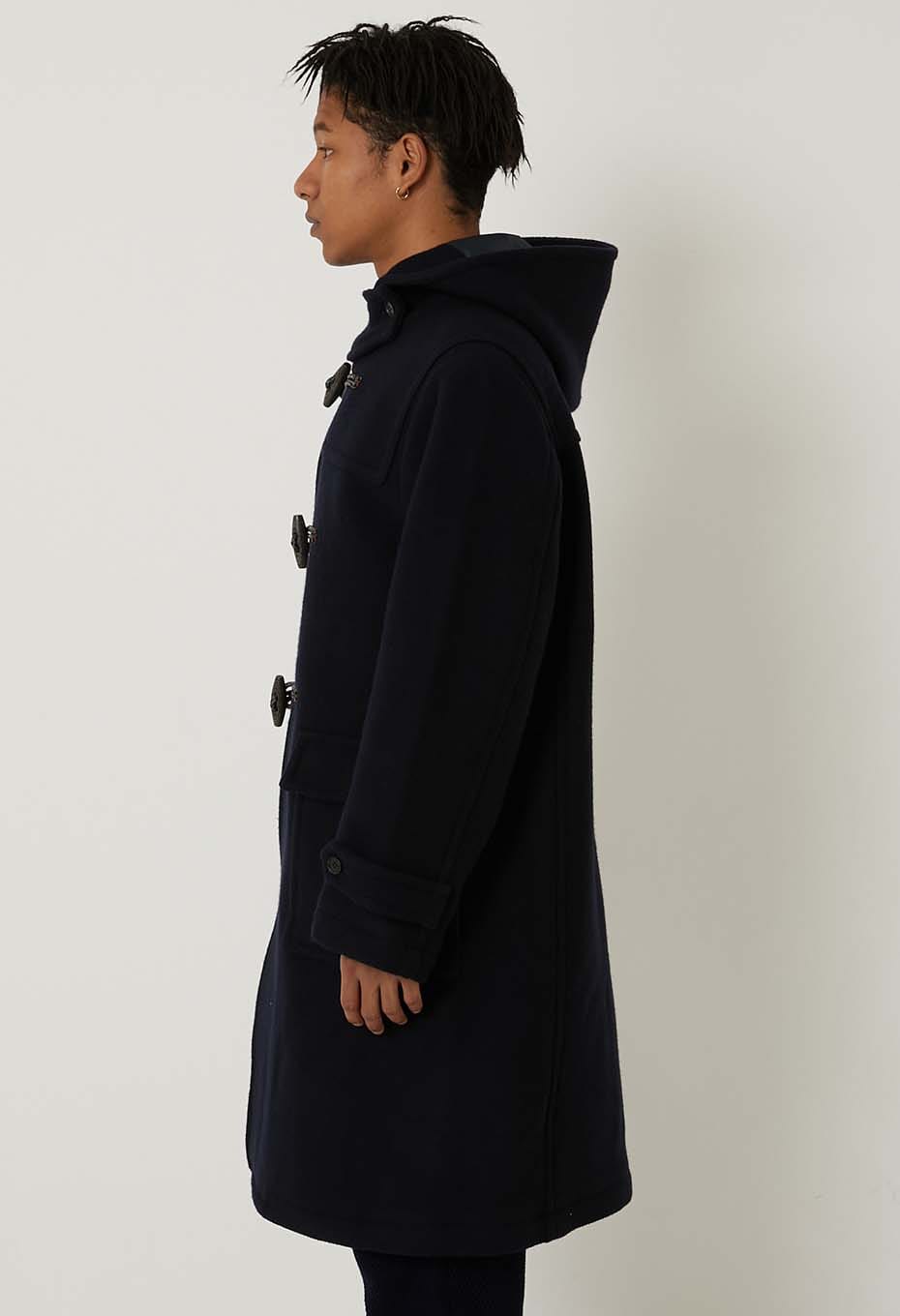 Dobby Melton Duffle Coat Unisex - DARK NAVY