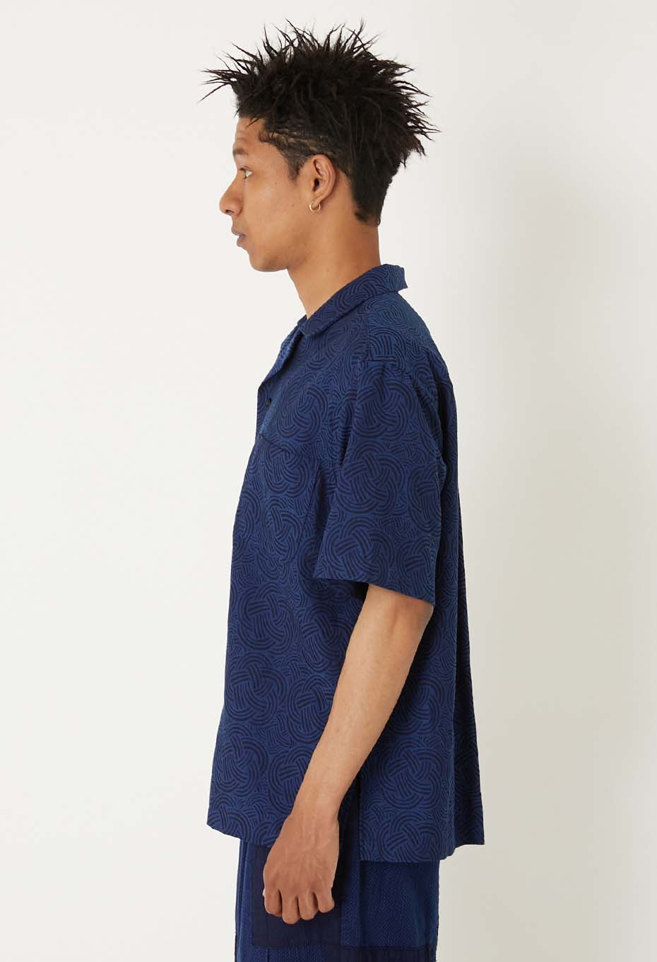 インディゴミズヒキジャカード ショートスリーブシャツ - INDIGO