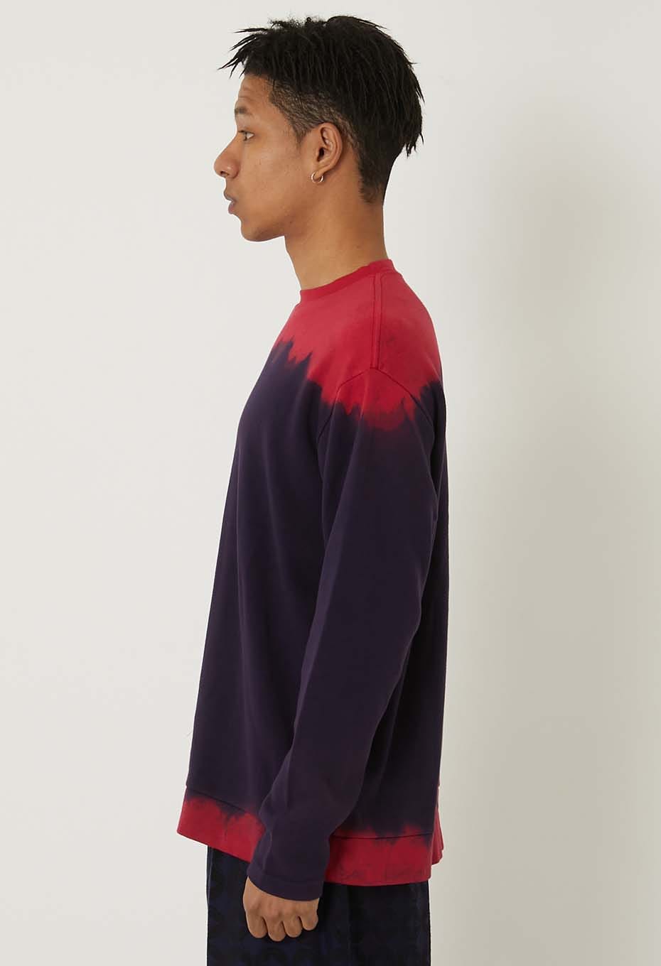 エイトロックスムース インディゴムラゾメ ロングスリーブTシャツ - RED