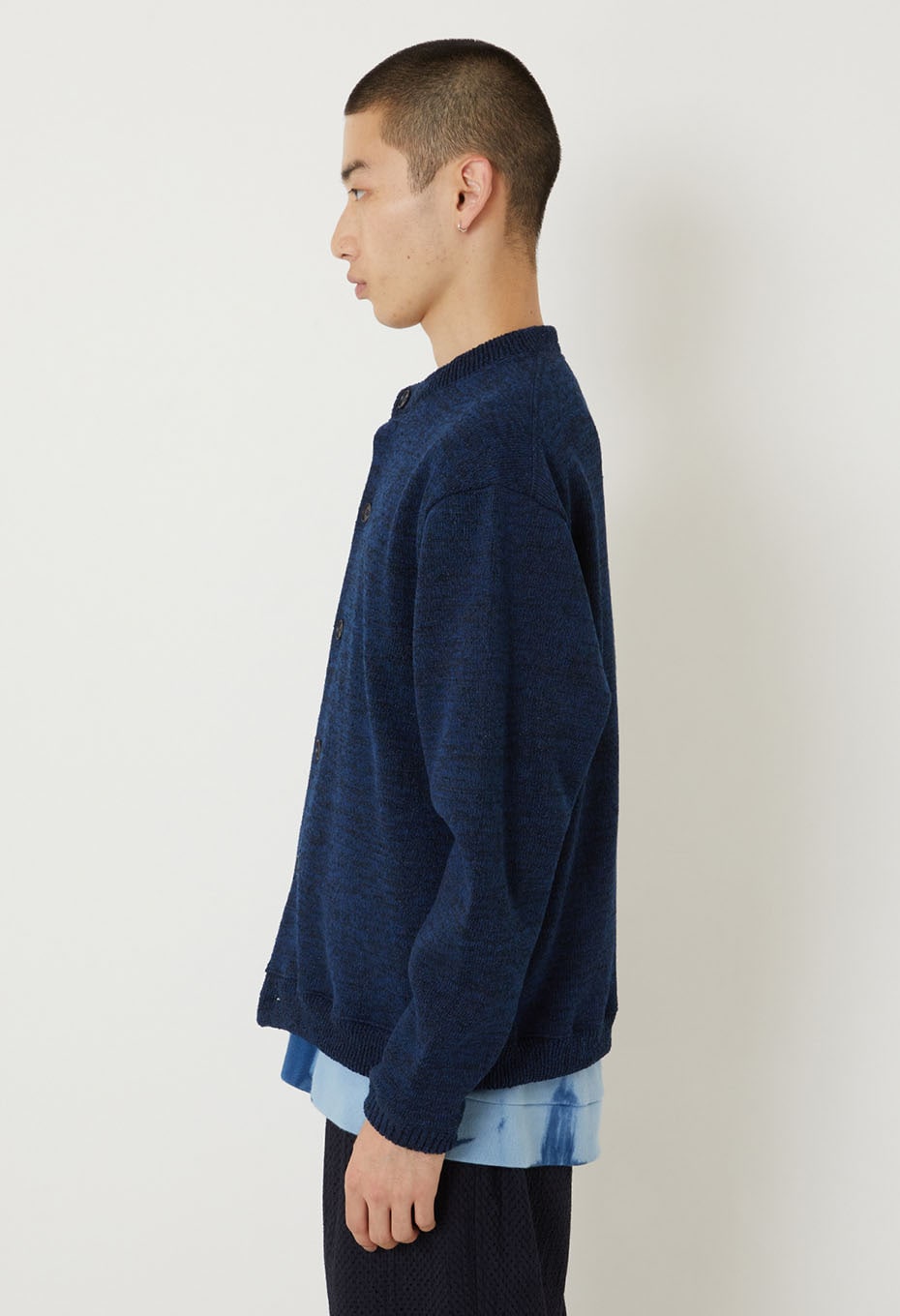 Indigo kamiito bonding cardigan - INDIGO
