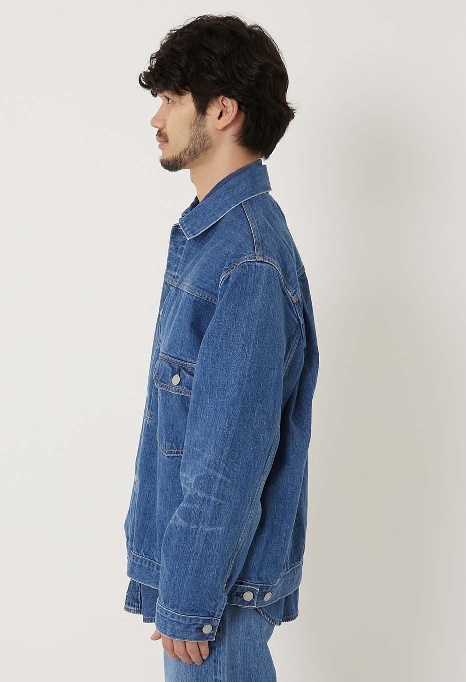 MODスーピマセルビッチデニム 2ndタイプ トラッカージャケット /FADE WASH - BLUE