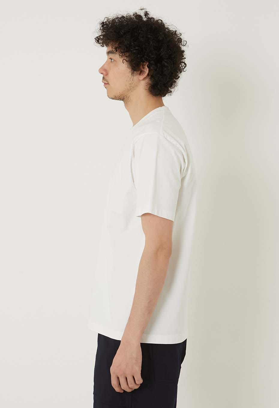 オーガニックコットン ハイゲージテンジク Tシャツ - WHITE