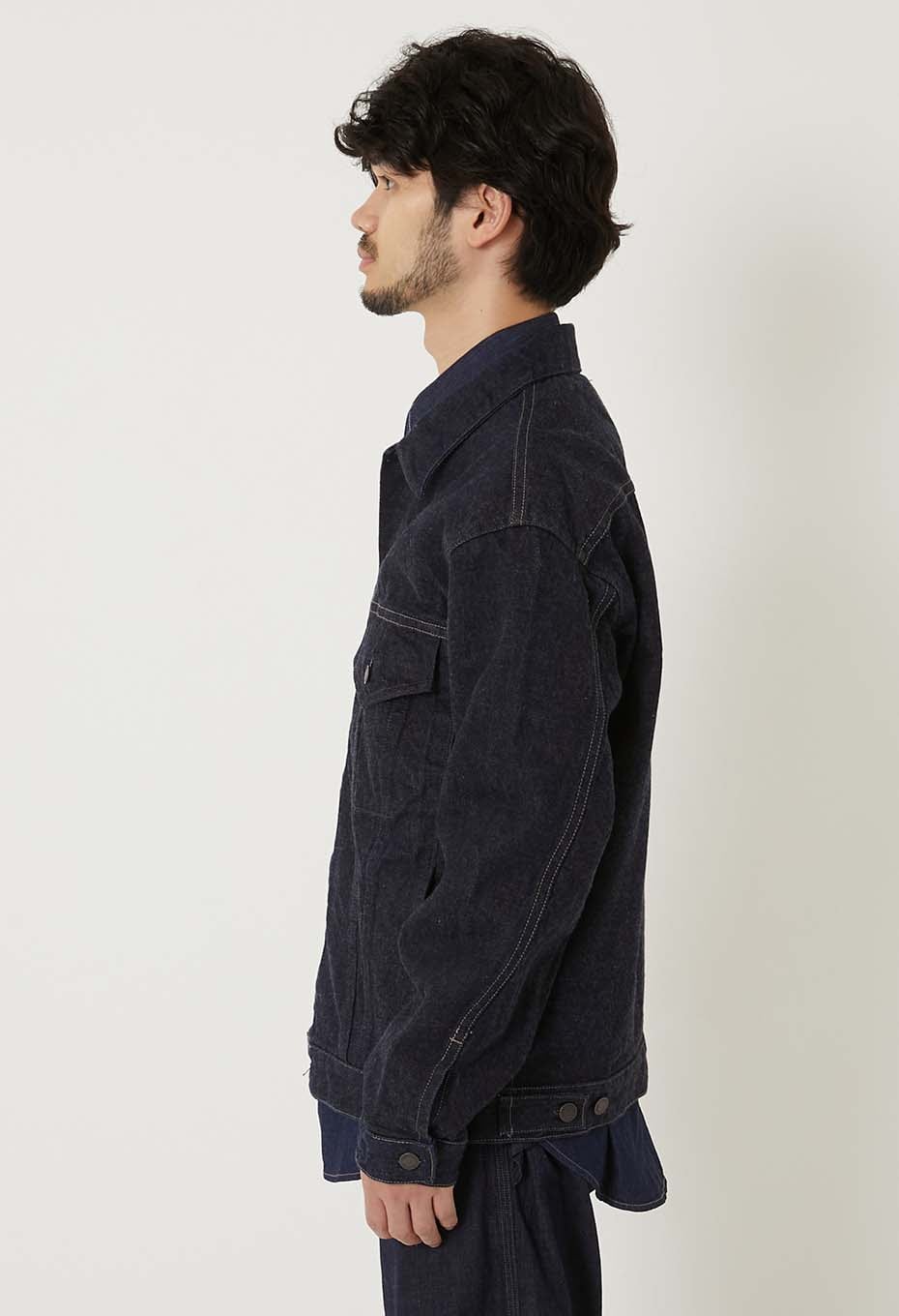 JK01 セルビッチデニム 3rdタイプ トラッカージャケット - INDIGO