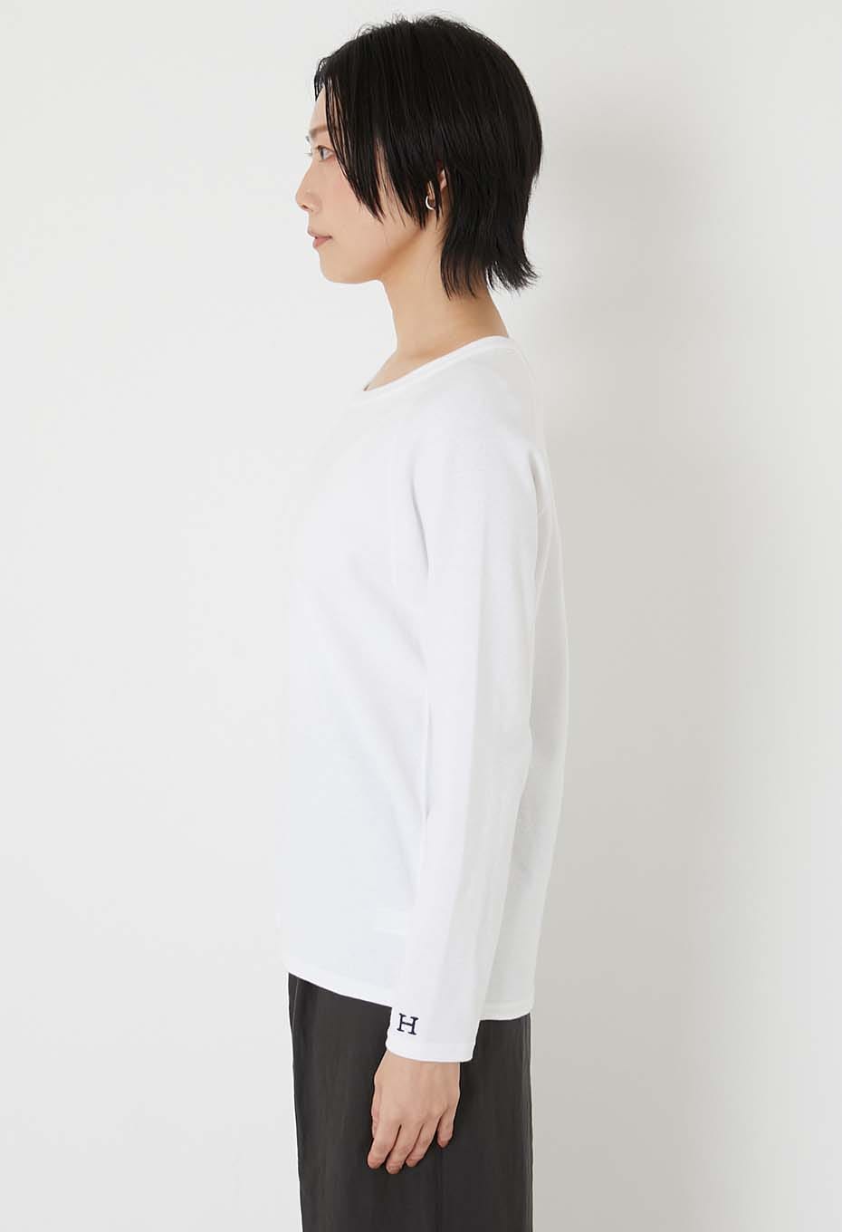 ストレッチフライス リラックスフィット LS Tシャツ ウィメンズ - WHITE