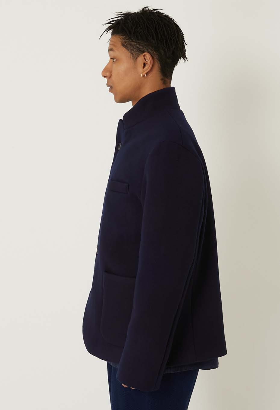 TezomeWoven Pure Indigo Melton 5B Jacket - INDIGO