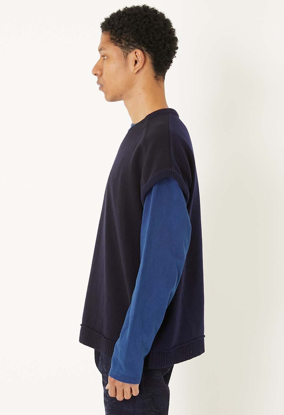 ヤクカシミア ニットベスト - DARK NAVY
