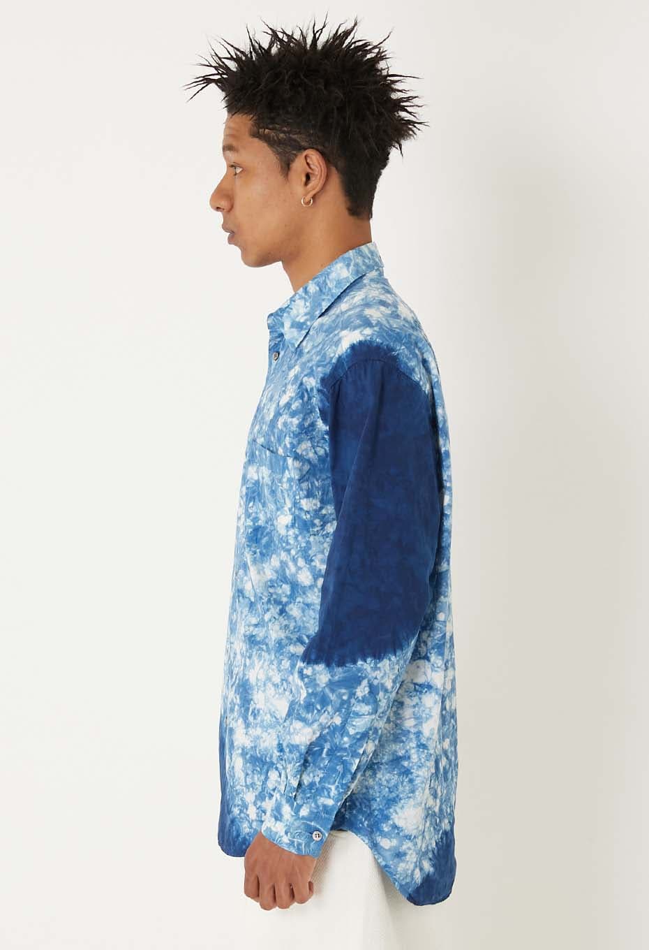 オーガニックコットン ホンアイ ムラクモシボリ レギュラーシャツ - INDIGO