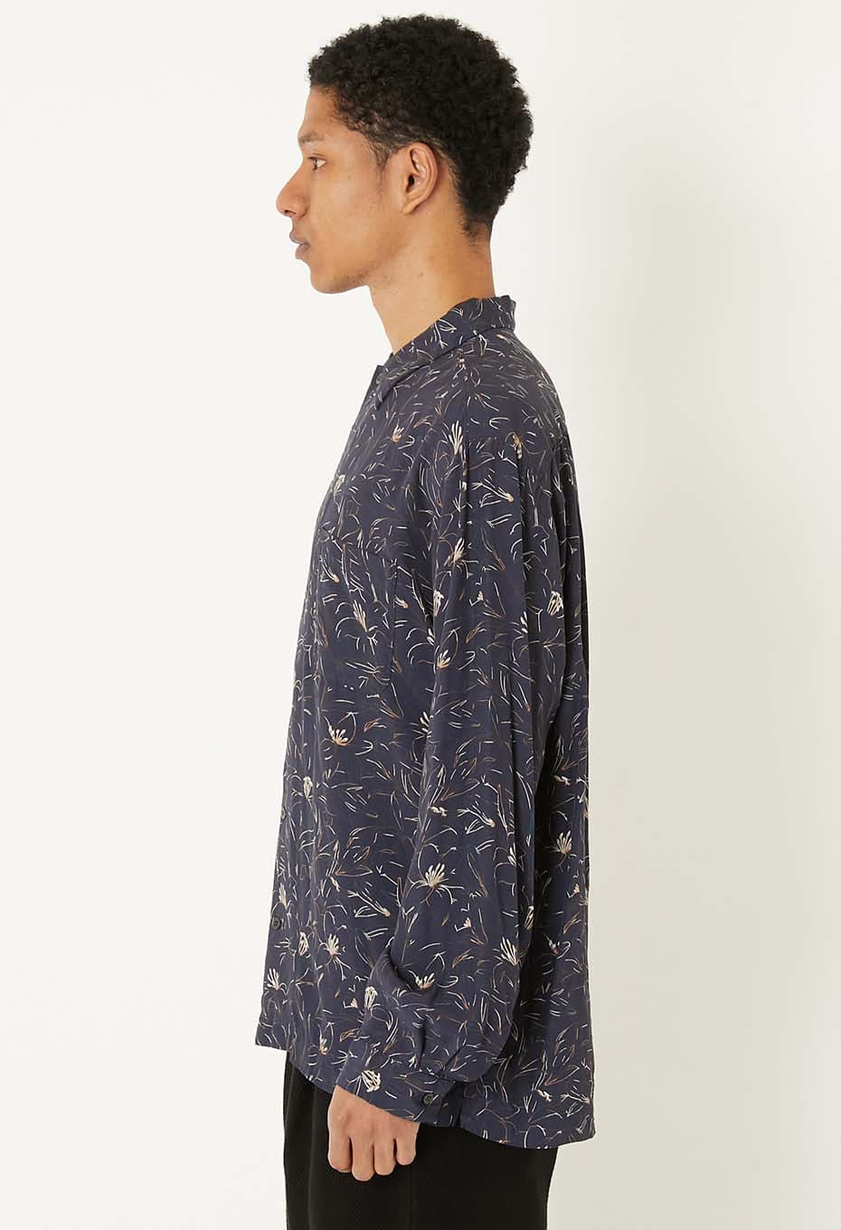 レーヨンエットカサブランカ ロングスリーブシャツ - DARK NAVY