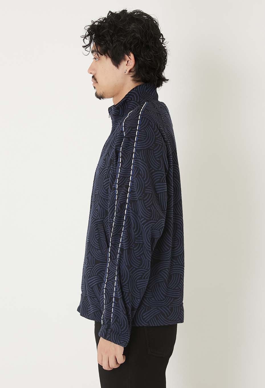 ミズヒキニットジャカード トラックジャケット - DARK NAVY