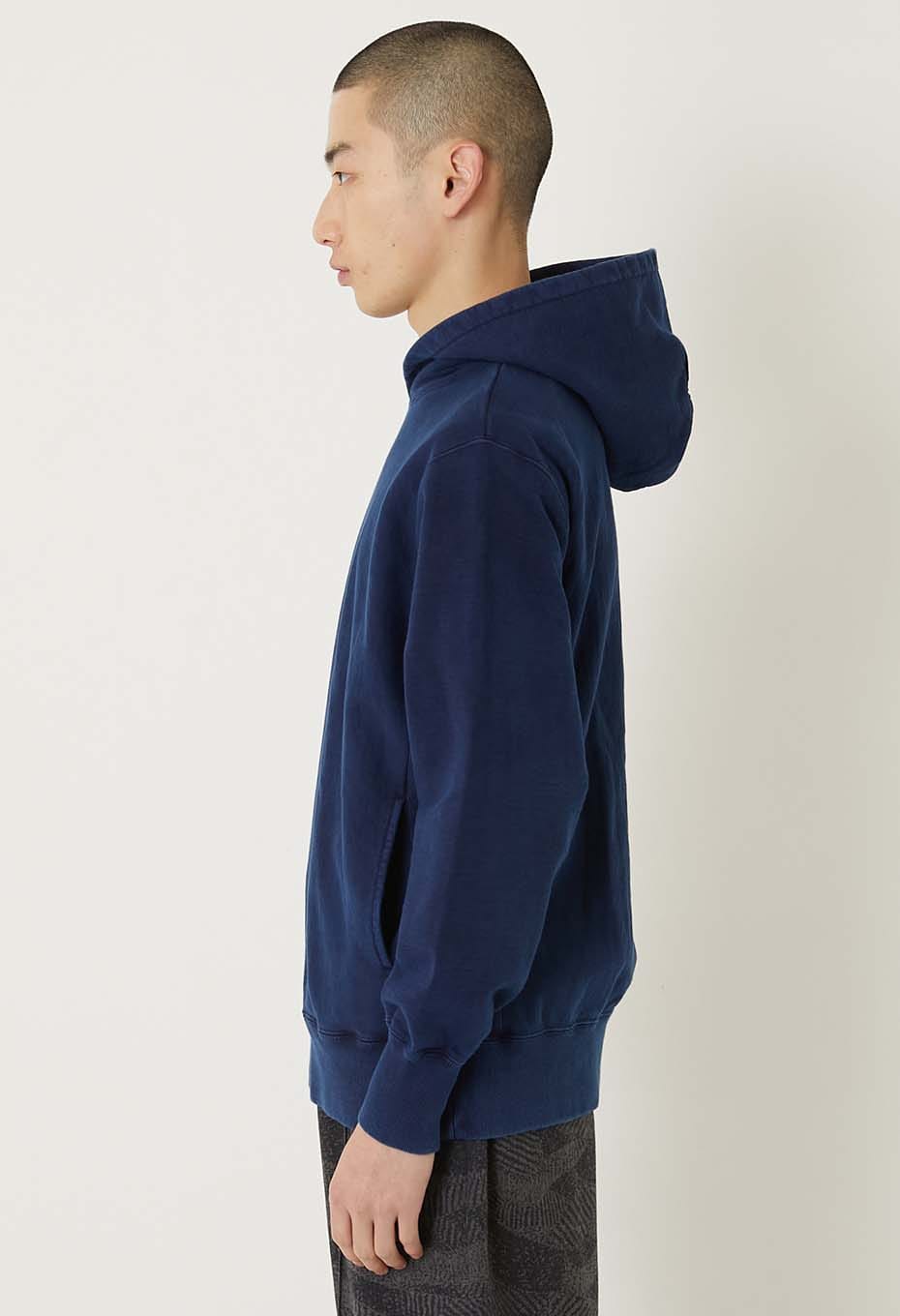 オーガニックウラケ テゾメ スウェットプルフーディ - INDIGO