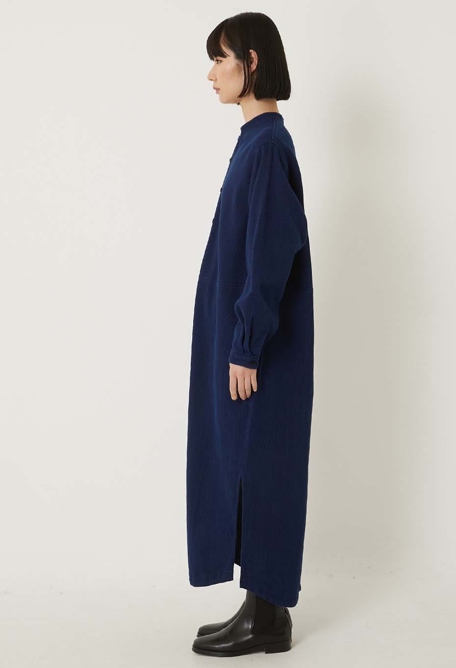 Kasezome Sashiko Smock dress - INDIGO