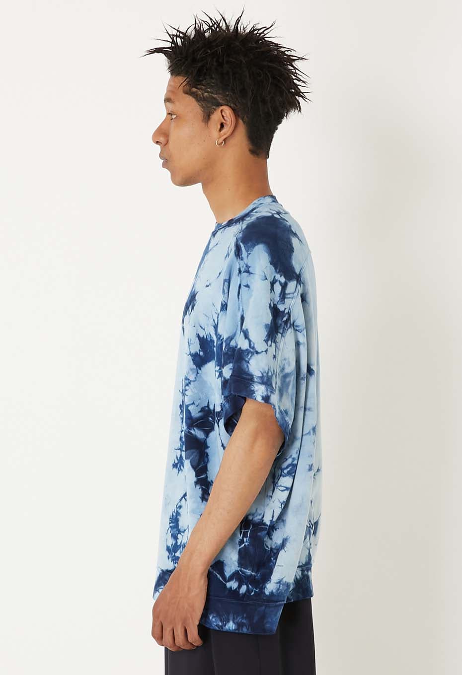 エイトロックスムース インディゴシボリ フレンチTシャツ - INDIGO