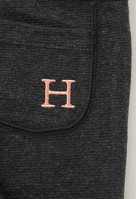 キッズ ストレッチフライス レギンス - DARK GREY