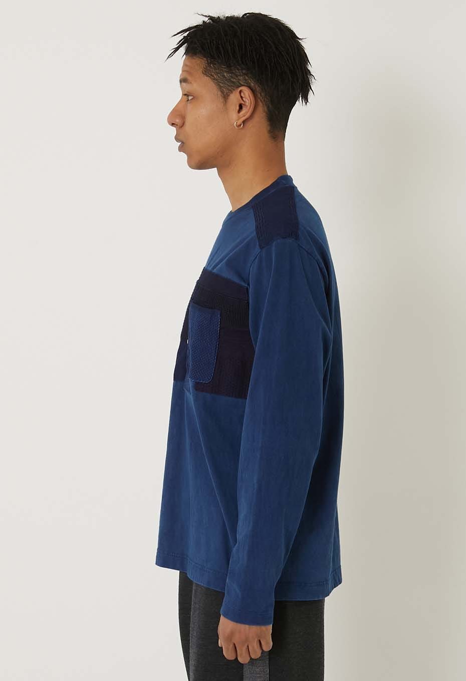 インディゴテゾメ ネンリン ロングスリーブTシャツ - INDIGO
