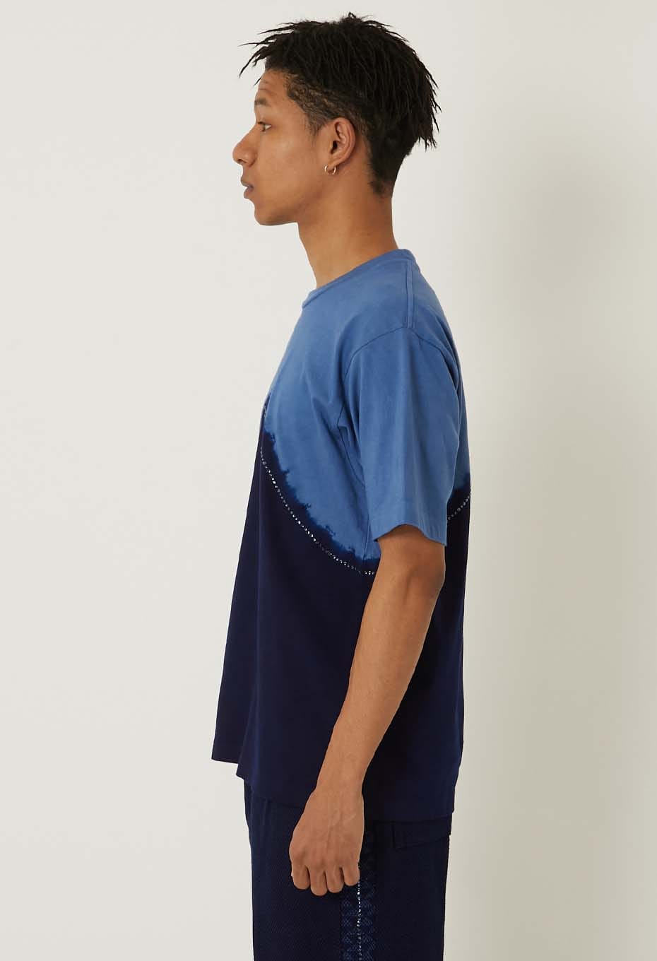 SW オーガニックコットン アリマツフジシボリ Tシャツ - NAVY