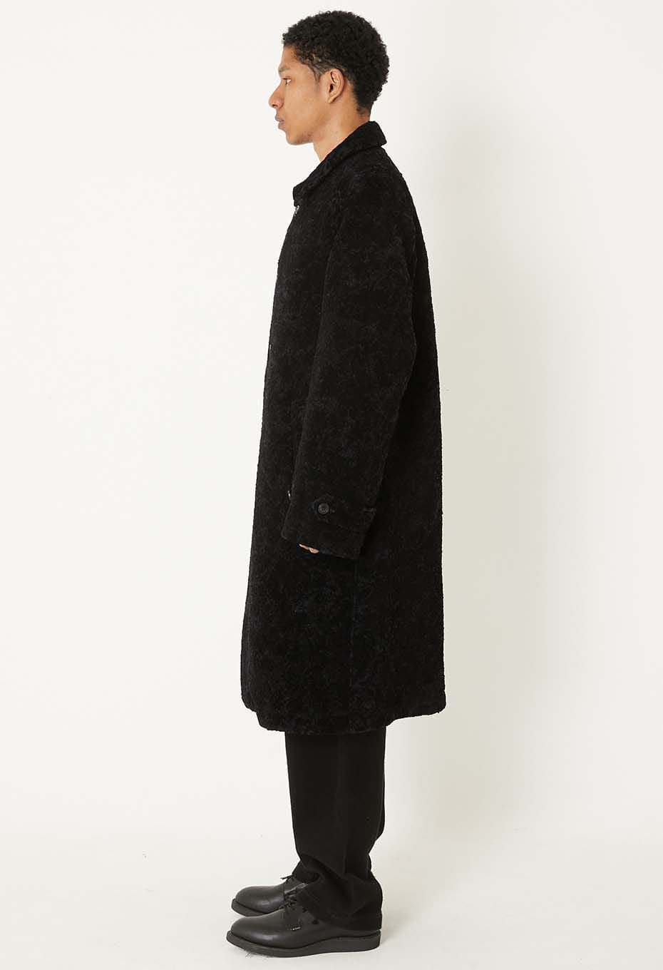 ループヤーンフロッキー バルマカンコート - DARK NAVY