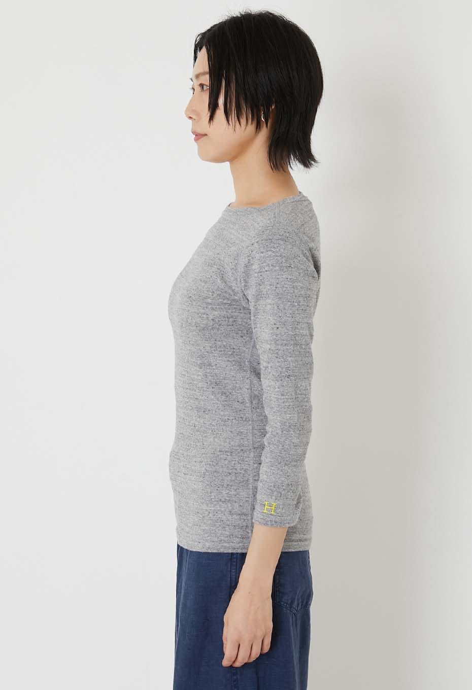 ストレッチフライス ボートネック ハーフスリーブ Tシャツ ウィメンズ - GREY