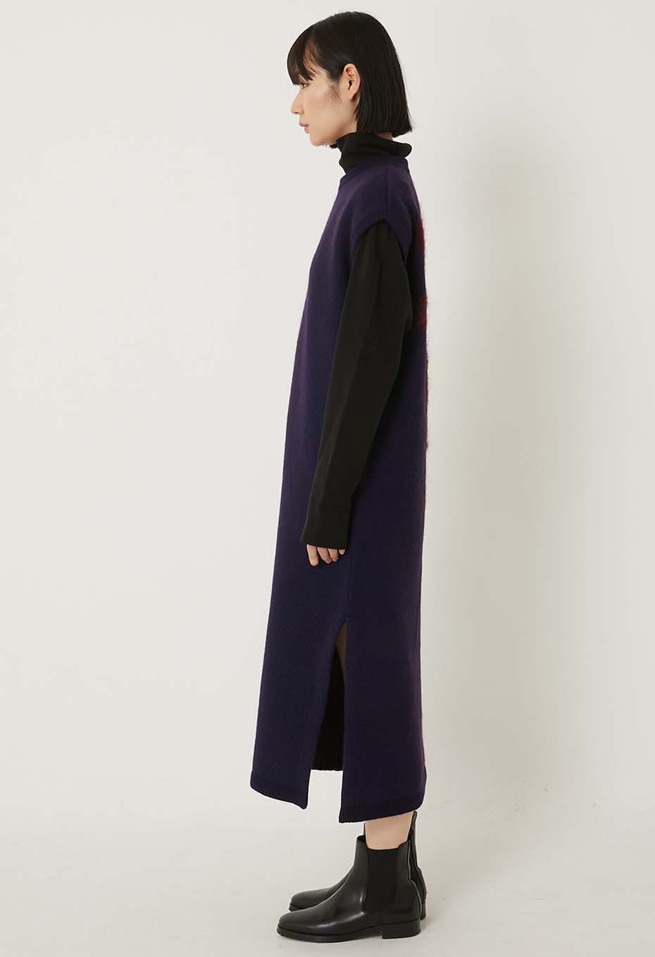 インディゴミックス ウールニットワンピース - INDIGO