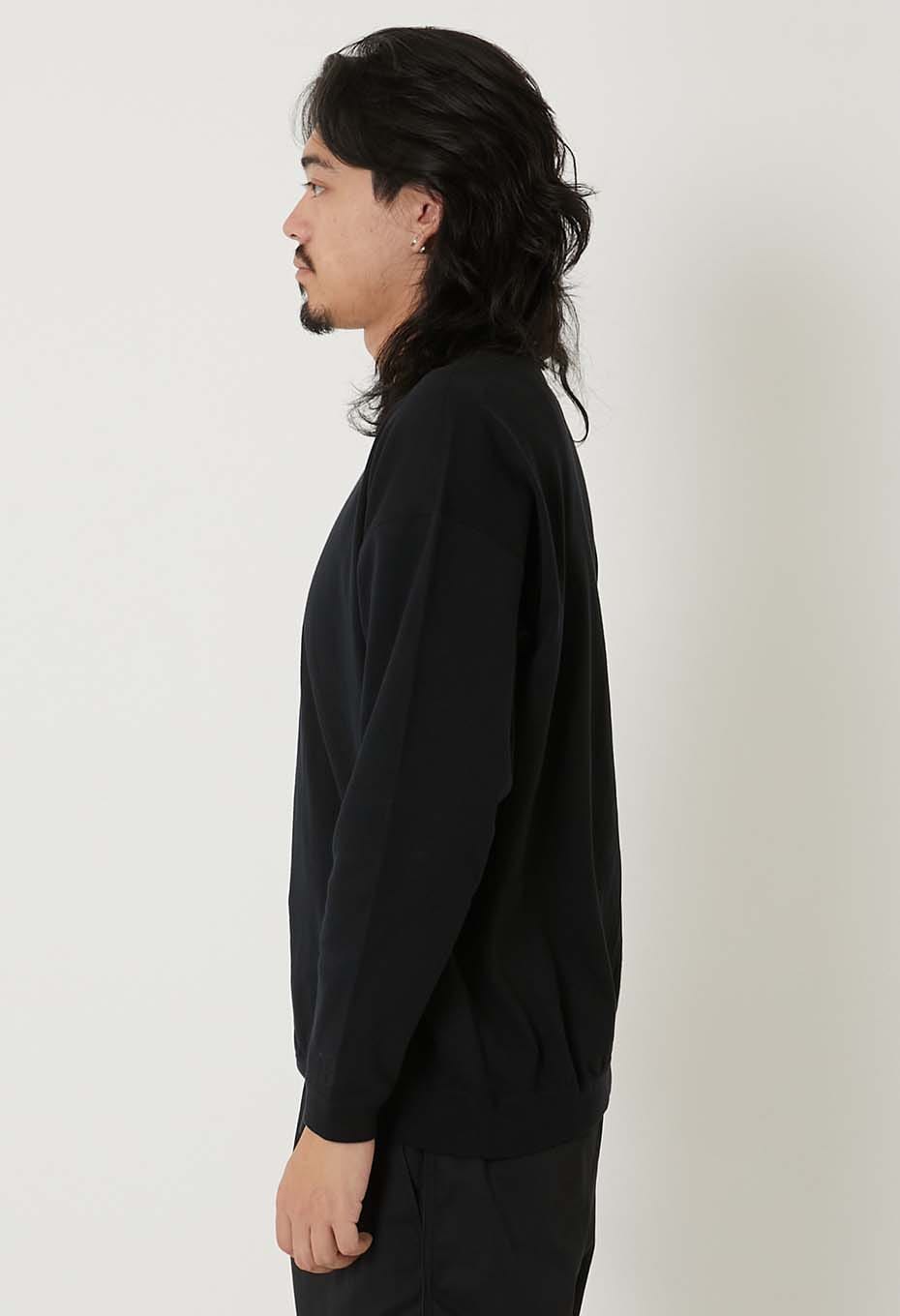 WILDSIDE × HOLLYWOOD RANCH MARKET /ストレッチフライス ヘムリブ Ｔシャツ - BLACK