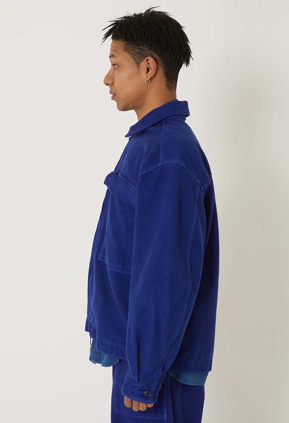 ブルーインディゴサシコ テゾメジップアップジャケット - INDIGO