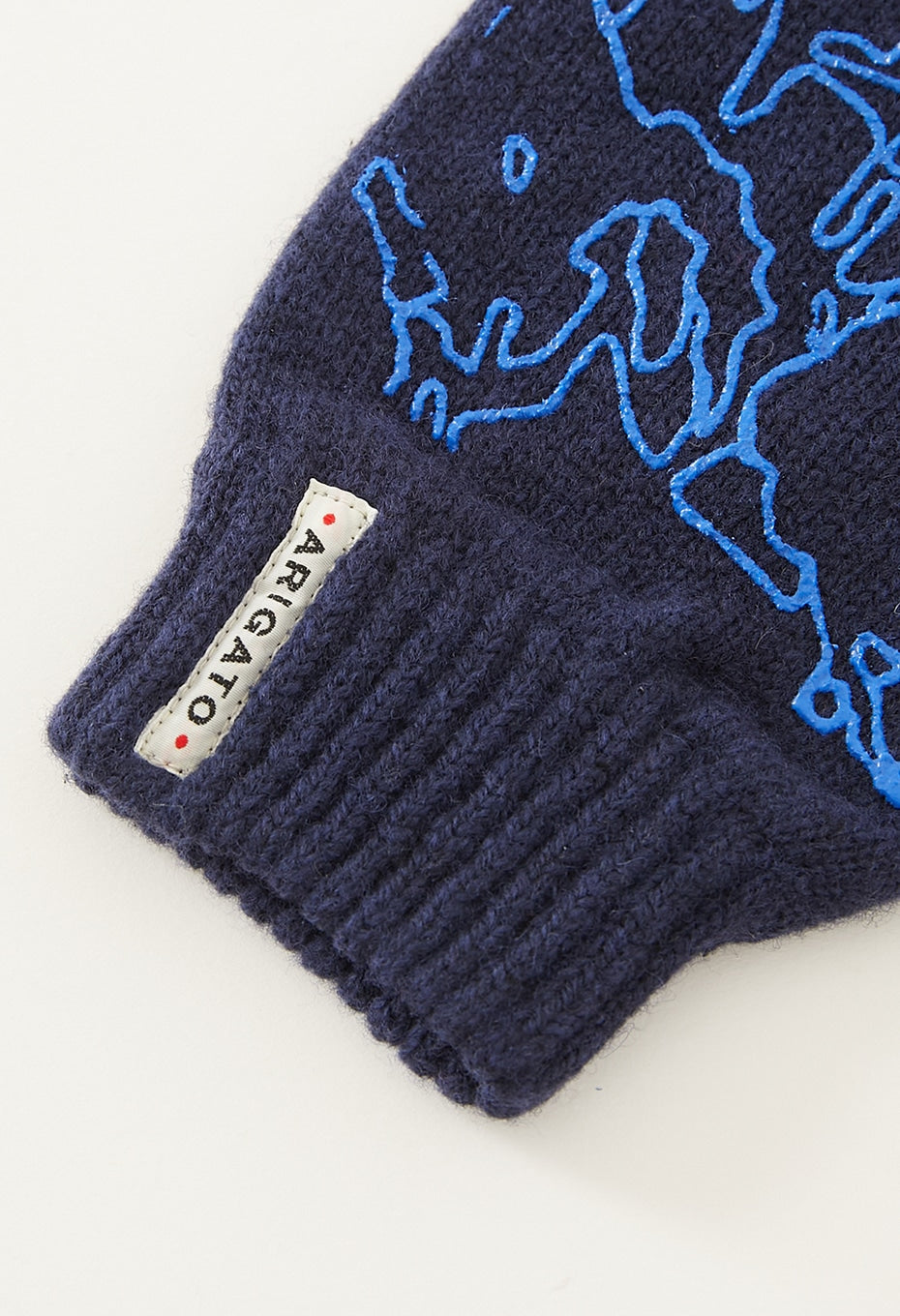Recycled cashmere spider gloves - DARK NAVY