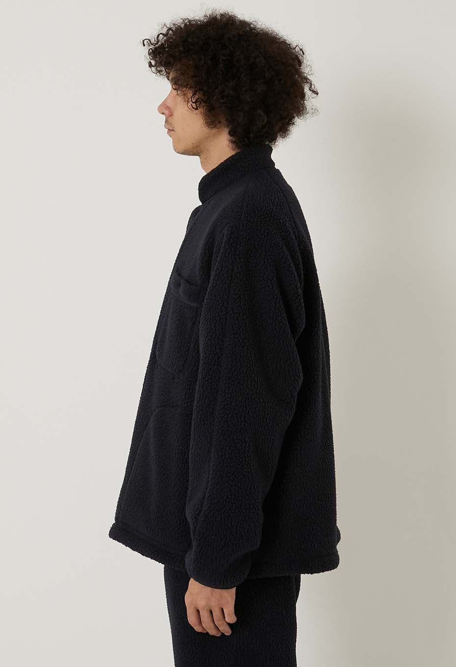 Polartec フリース スタンドカラー ジャケット ユニセックス - NAVY