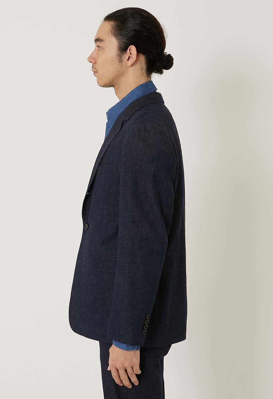 ウォッシュストレッチデニム 3B ジャケット - INDIGO