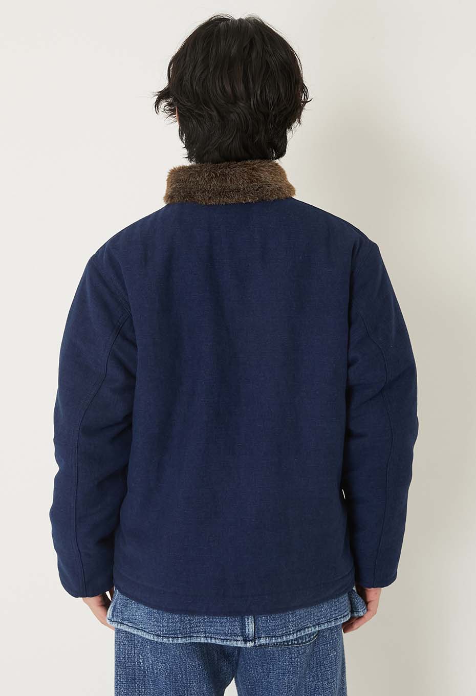 インディゴバックサテン デッキジャケット - BLUE