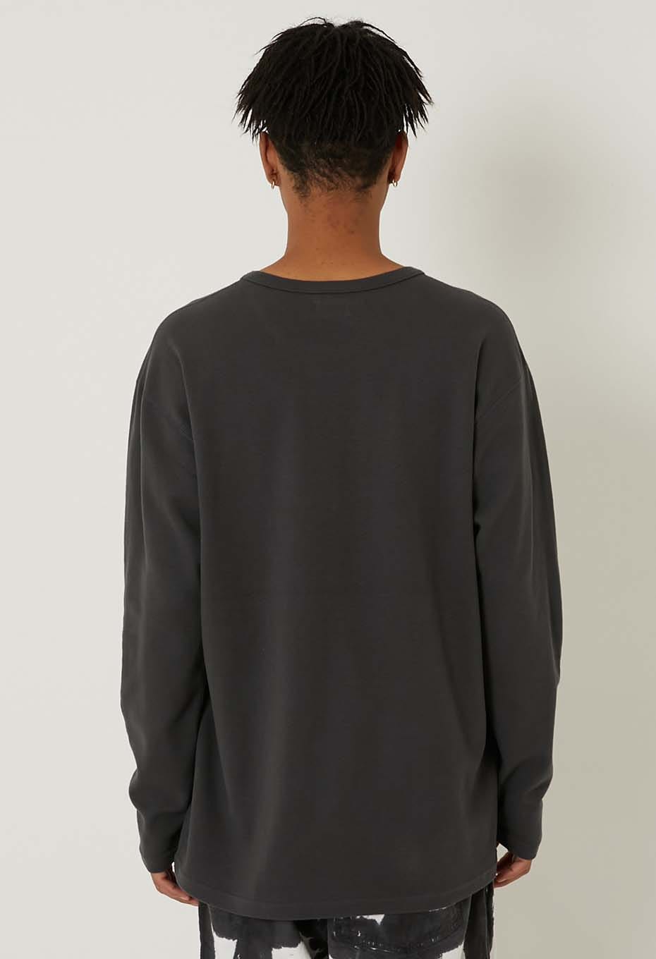 ストレッチフライス コンフォータブル ロングスリーブ Tシャツ - CHARCOAL