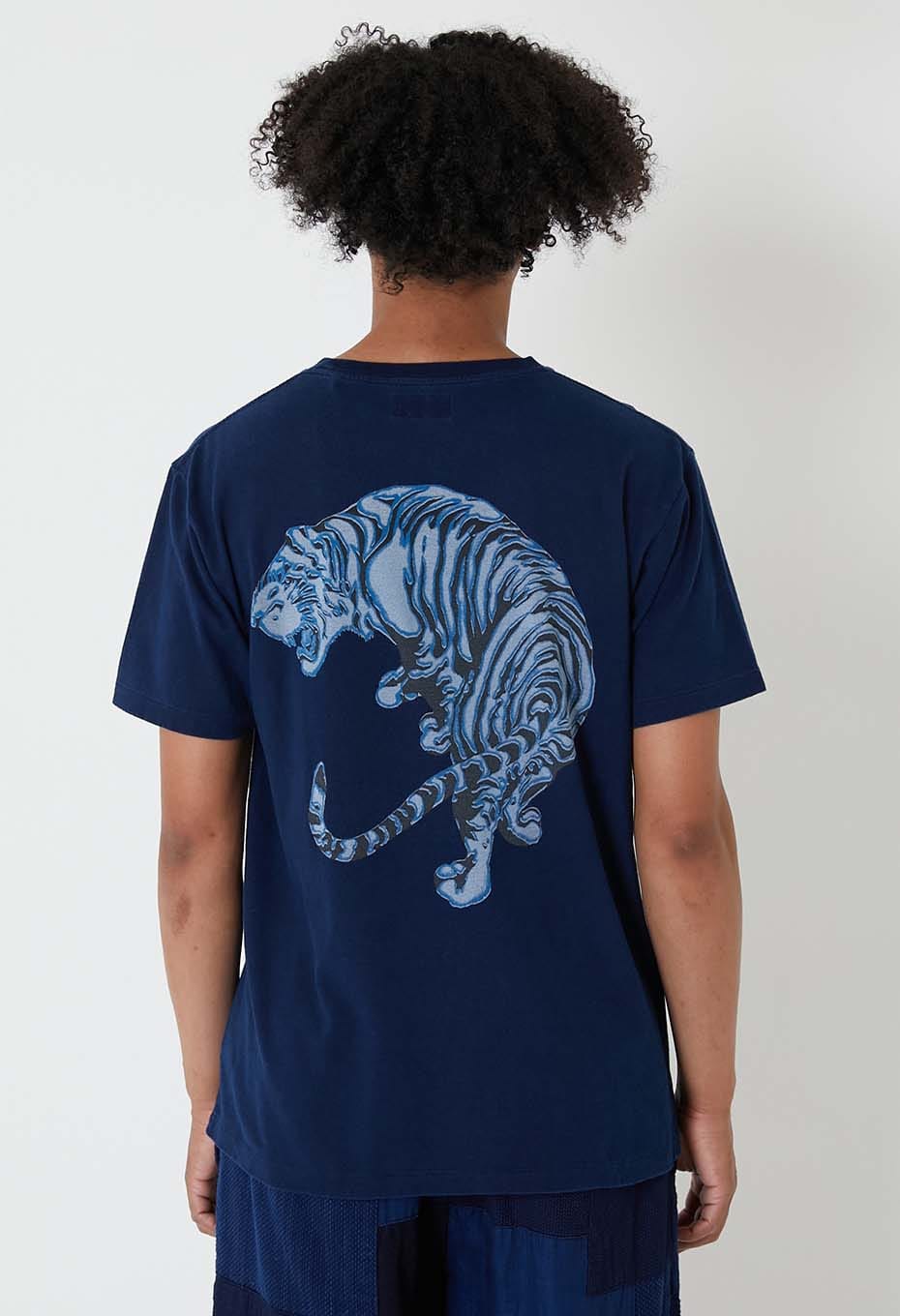 ミカエリタイガー バッセンTシャツ - INDIGO