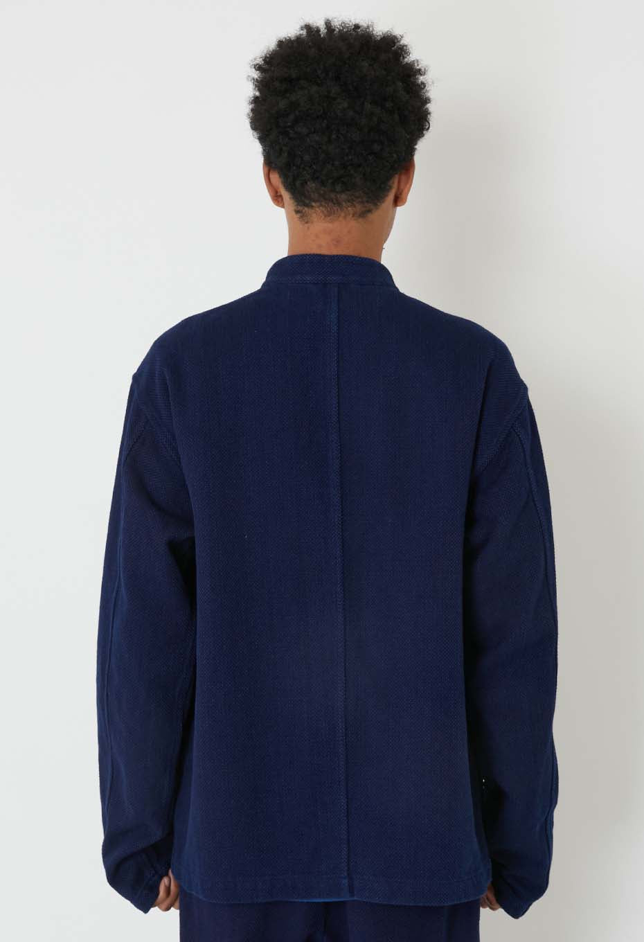 Woven Pure Indigo Oriental Jacket - INDIGO