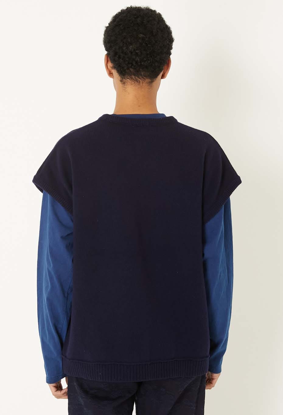 ヤクカシミア ニットベスト - DARK NAVY