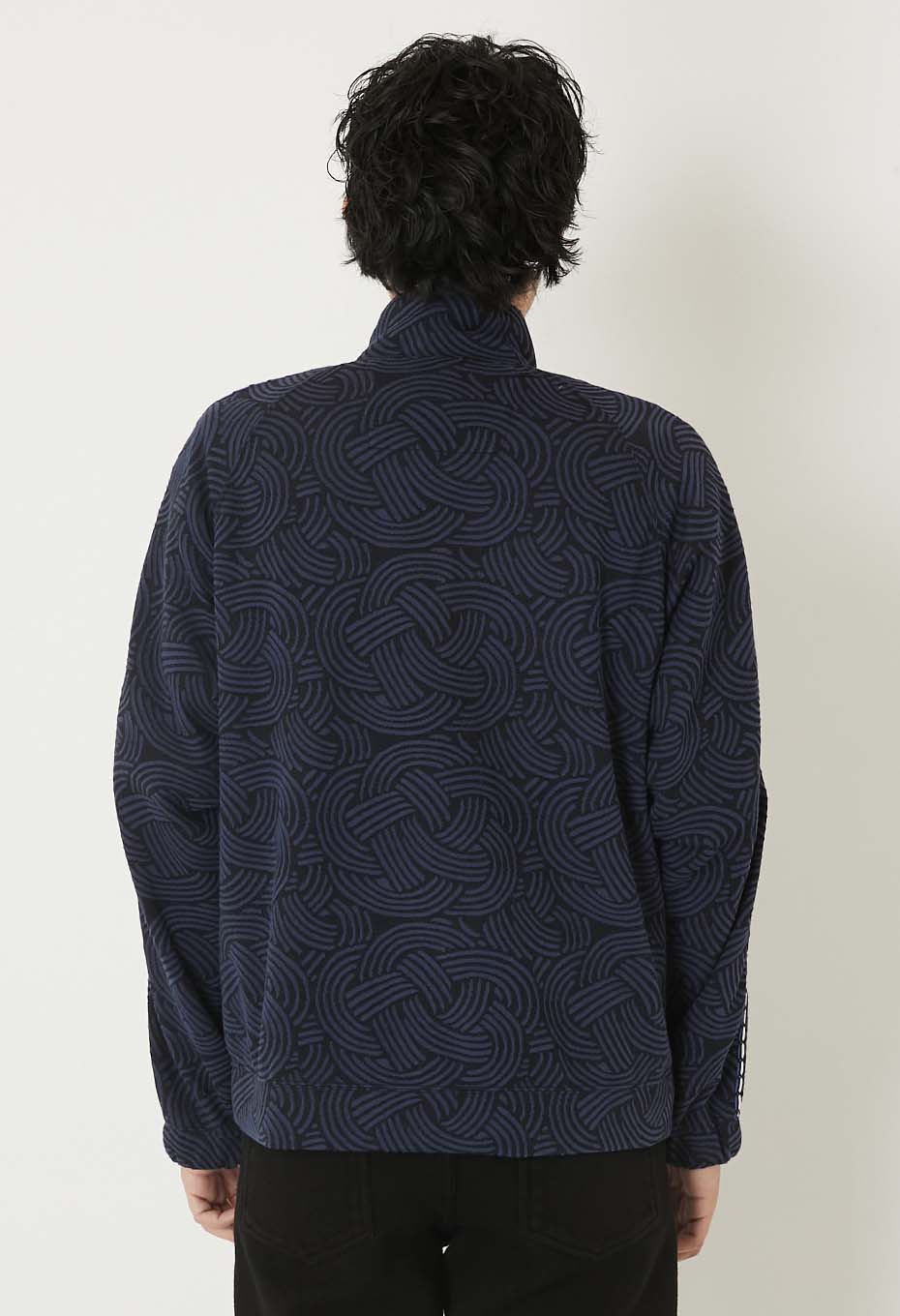 ミズヒキニットジャカード トラックジャケット - DARK NAVY