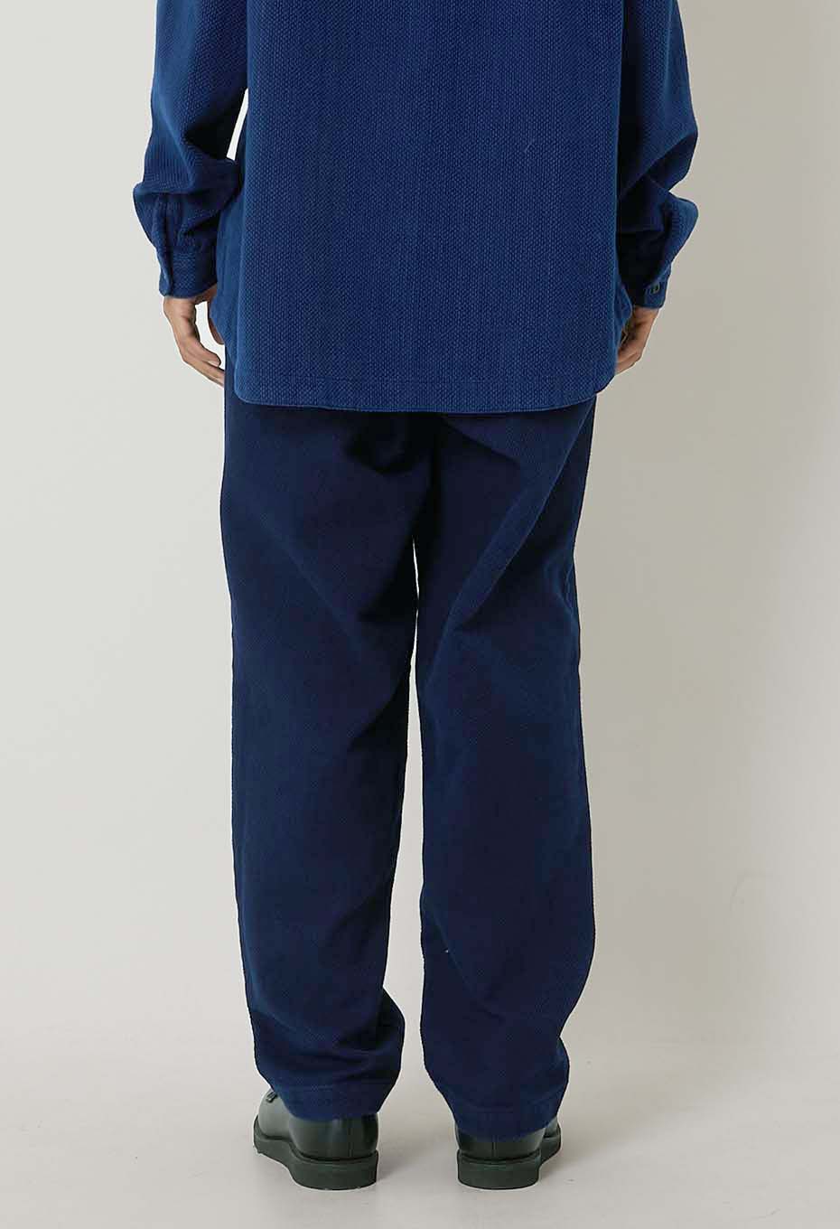 Woven Pure Indigo  Nijuorisashiko trousers - INDIGO