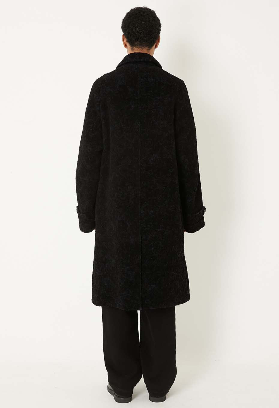ループヤーンフロッキー バルマカンコート - DARK NAVY