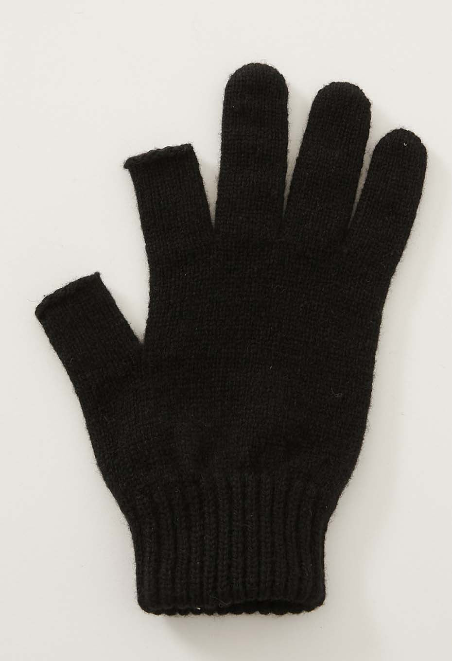 Recycled cashmere ubiquitous gloves - BLACK