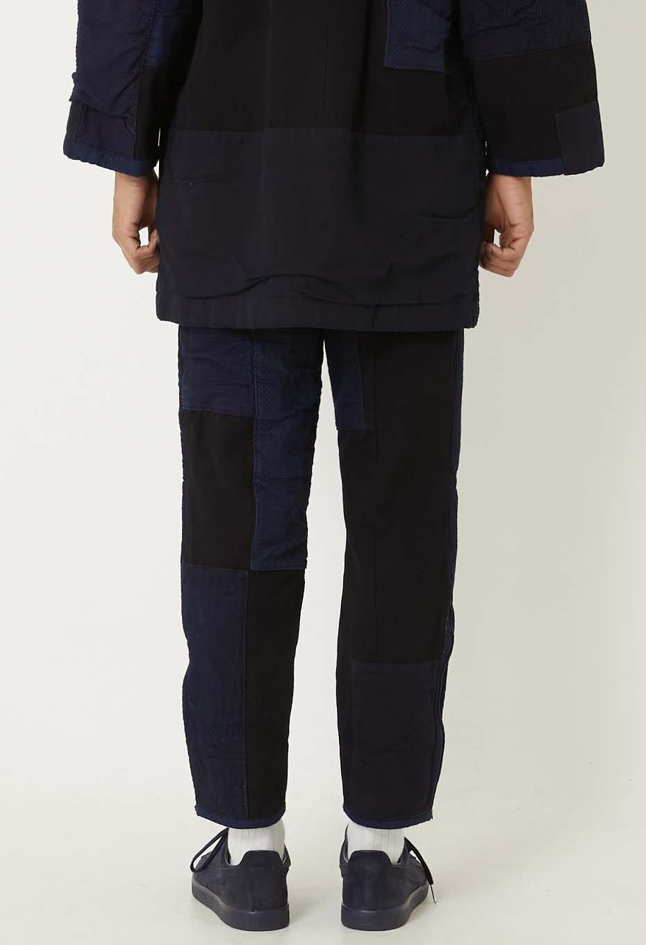 Woven Pure Indigo Sashiko Nenrin Nora Pants - INDIGO