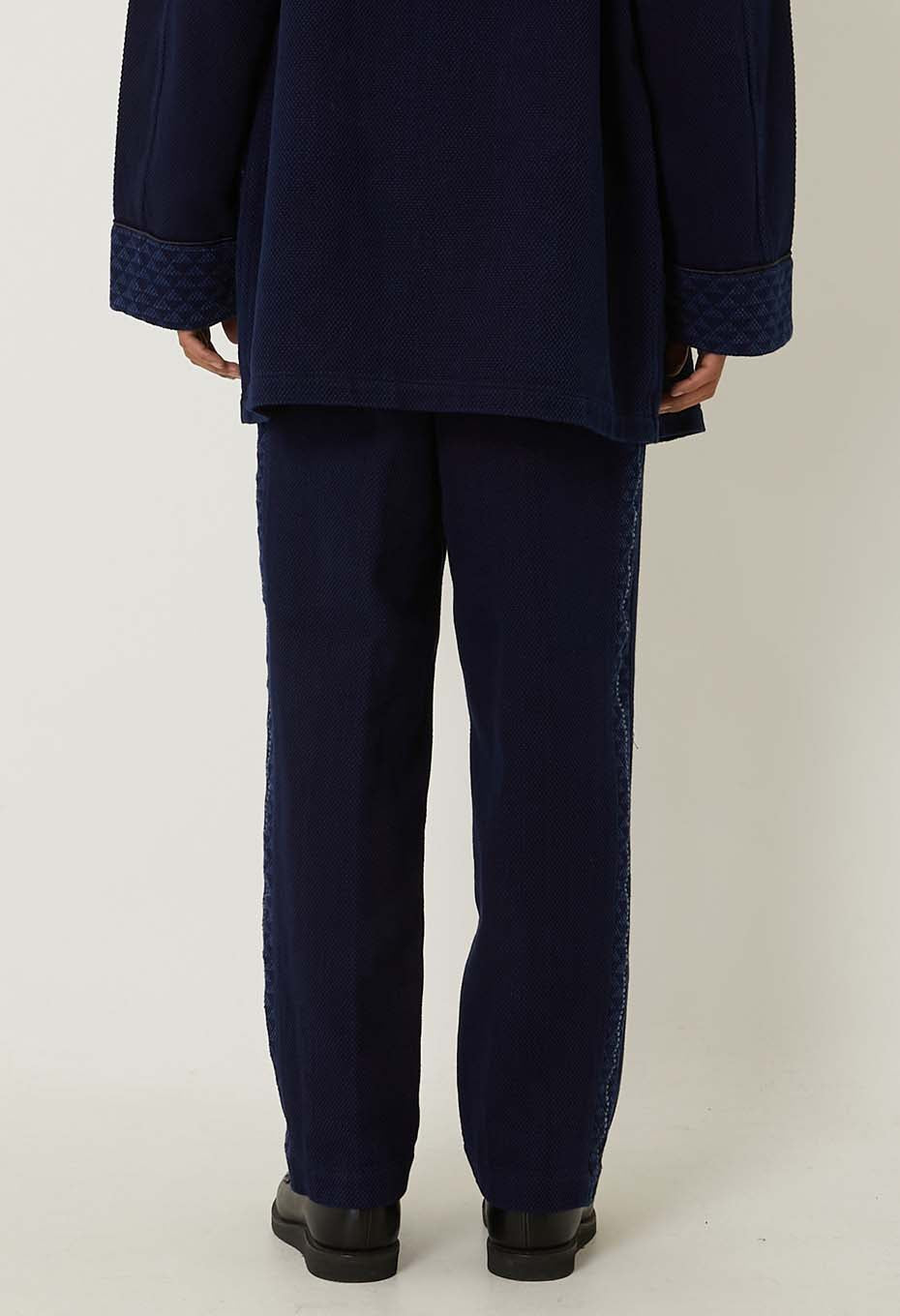 SW Woven Pure Indigo Light Sashiko Fireman Pants - INDIGO