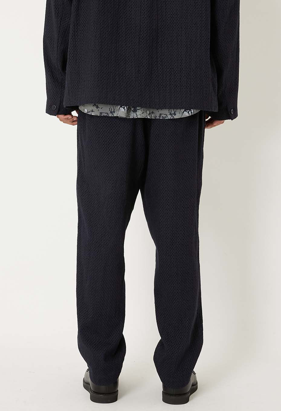 マイヤーレース タックストレートパンツ - DARK NAVY