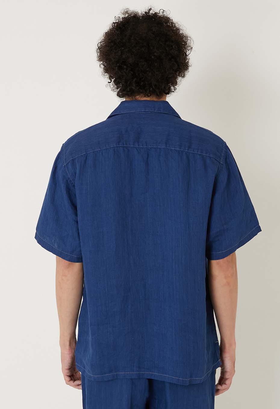 ハイカウントインディゴリネンツイル ショートスリーブシャツ - INDIGO