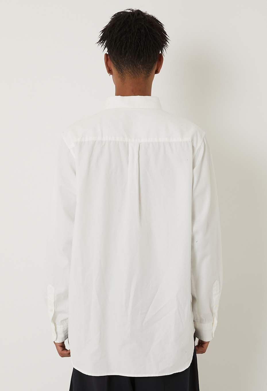 ファインオックス ボタンダウン ロングスリーブシャツ - WHITE