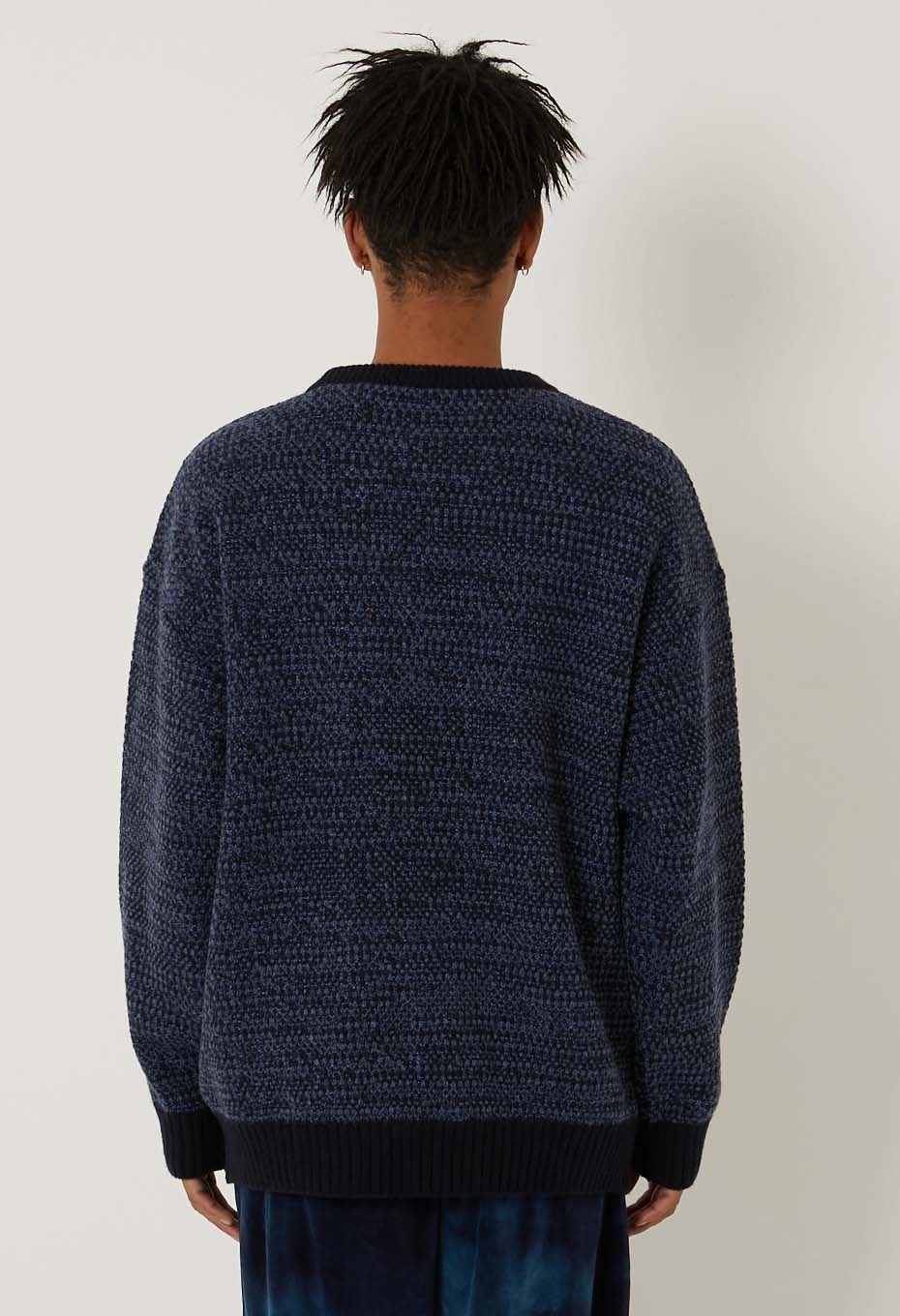 マチアカリ カノコニット クルーネック セーター - NAVY