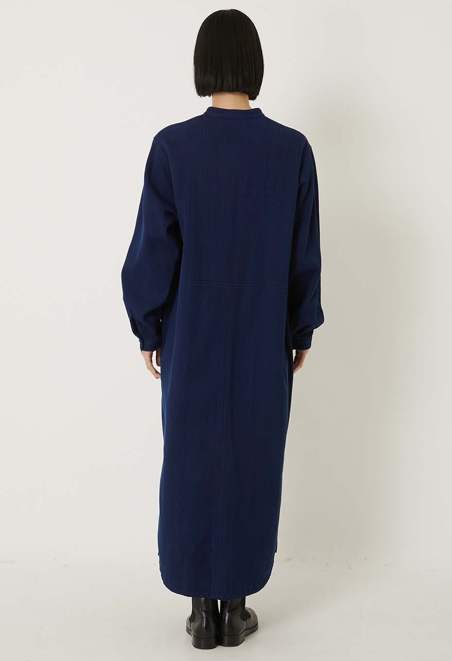 Kasezome Sashiko Smock dress - INDIGO